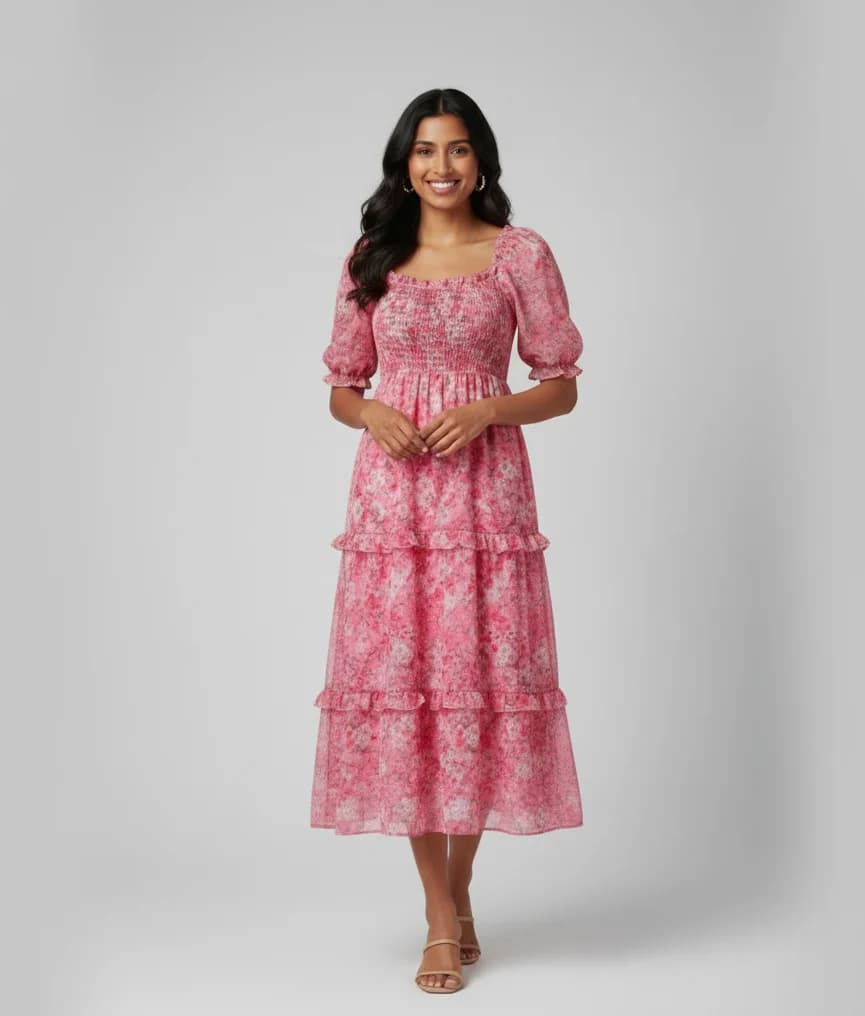 AI model posing for a photoshoot