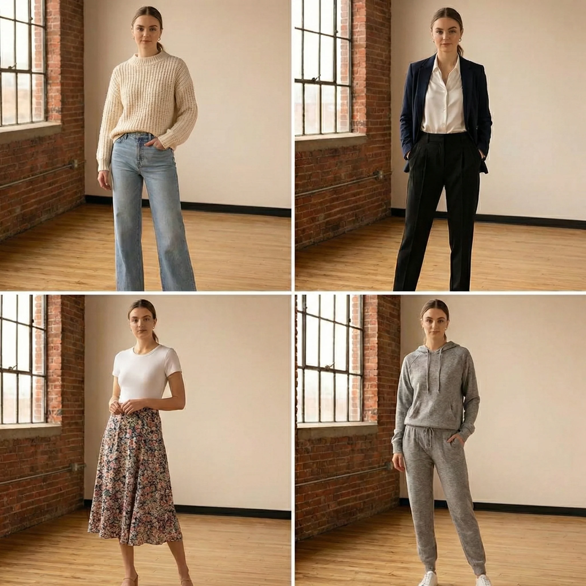 Model consistency visual showing multiple outputs with matching style and lighting